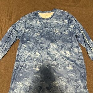 Guy Harvey Blue marlin fishing SPF long sleeve shirt